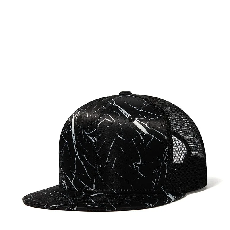 mens hats in vintage style-Men's Street Fashion Double Color Mesh Cap