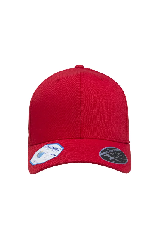 mens hats for travel-Flexfit Mens Moisture Wicking Adjustable Hat - Red