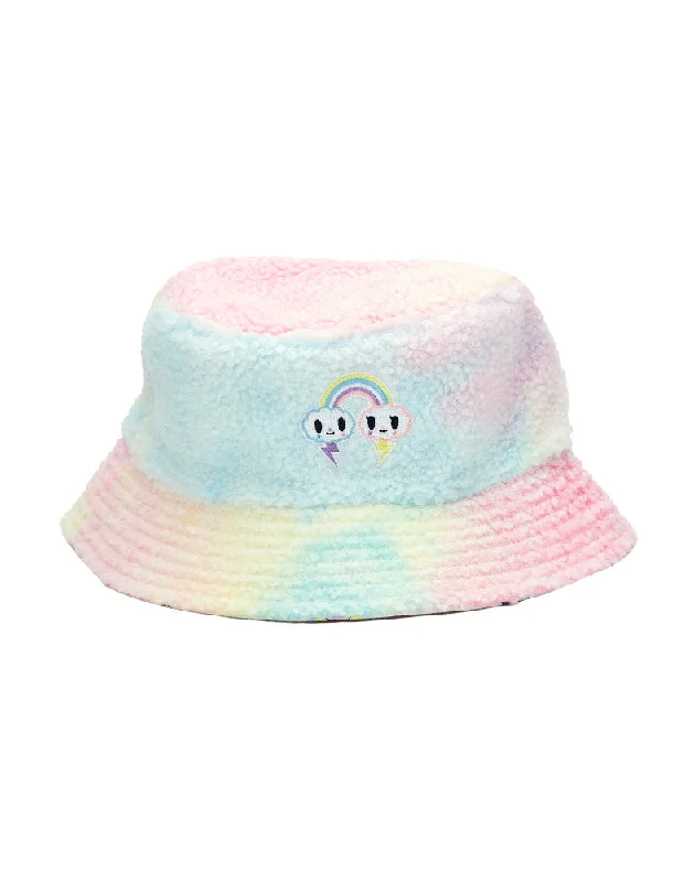 Bucket hats with tropical accents-Positive Aura Reversible Bucket Hat