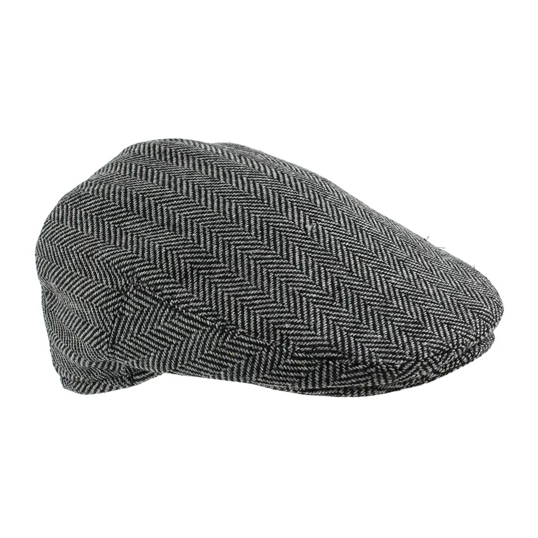 Elastic headbands for sports-British Bag Co. Herringbone Flat Cap