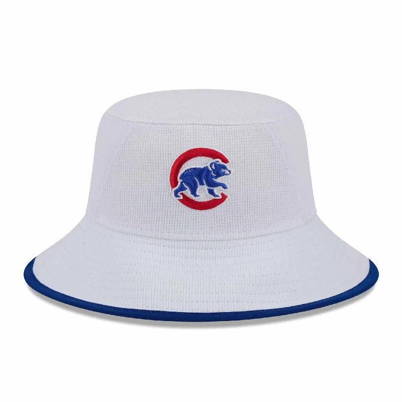 Bucket hats with tribal prints-Chicago Cubs Walking Bear Game Day Bucket Cap