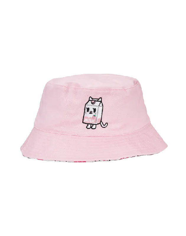 Bucket hats with UV protection-Strawberry Patch Reversible Bucket Hat