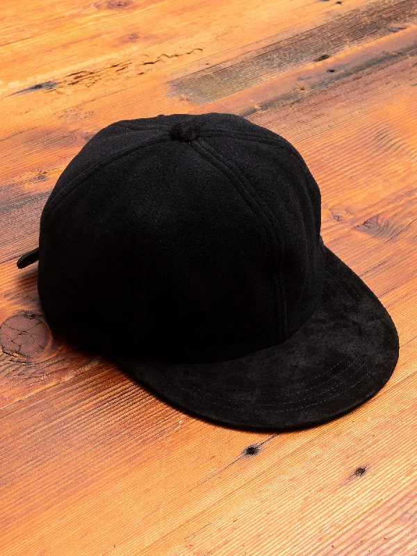 Wool Hats with star weaves-2 Tone Wool Cap in Black