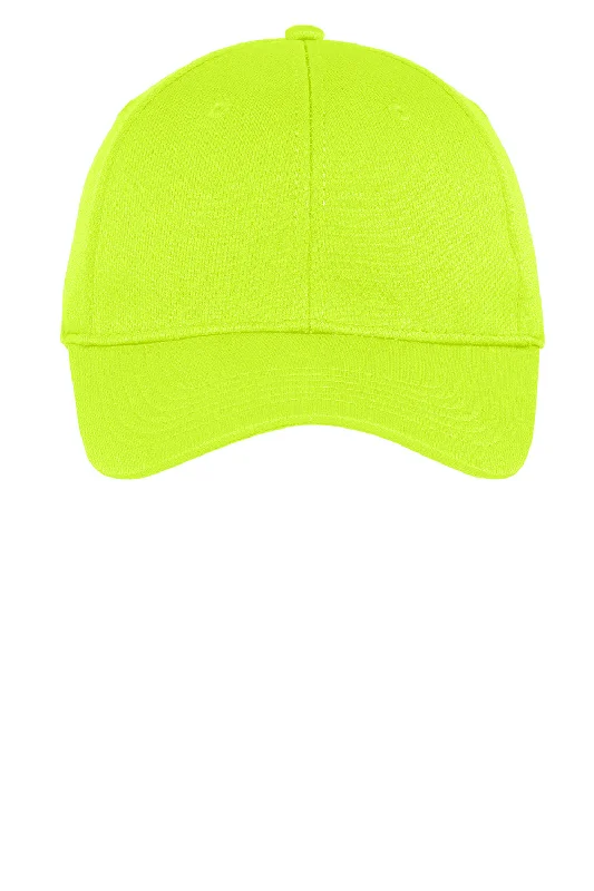 mens hats for anchovy fishing-Sport-Tek Mens Moisture Wicking Adjustable Hat - Neon Yellow