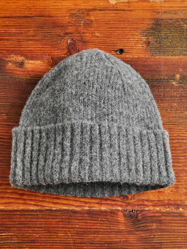 Wool Hats with tassel bands-"King Jammy" Wool Beanie in Metal