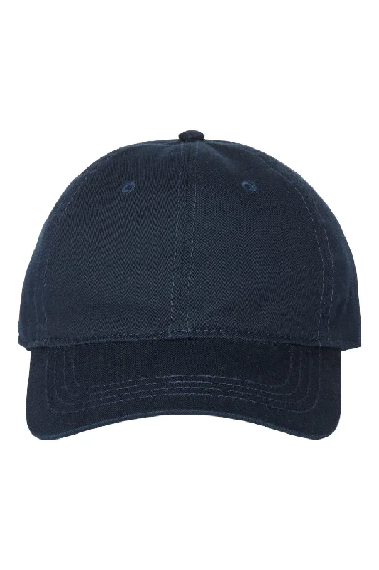 mens hats for forest walks-Cap America Mens Relaxed Adjustable Dad Hat - Navy Blue