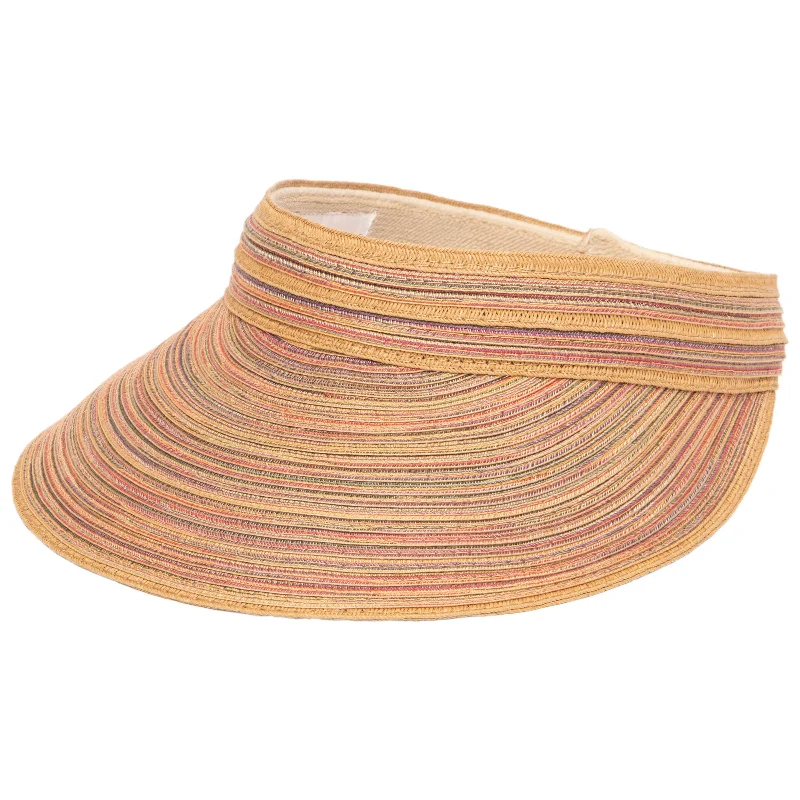 Womens hats for cultural festivals-Women's Mixed Braid Visor with Velcro