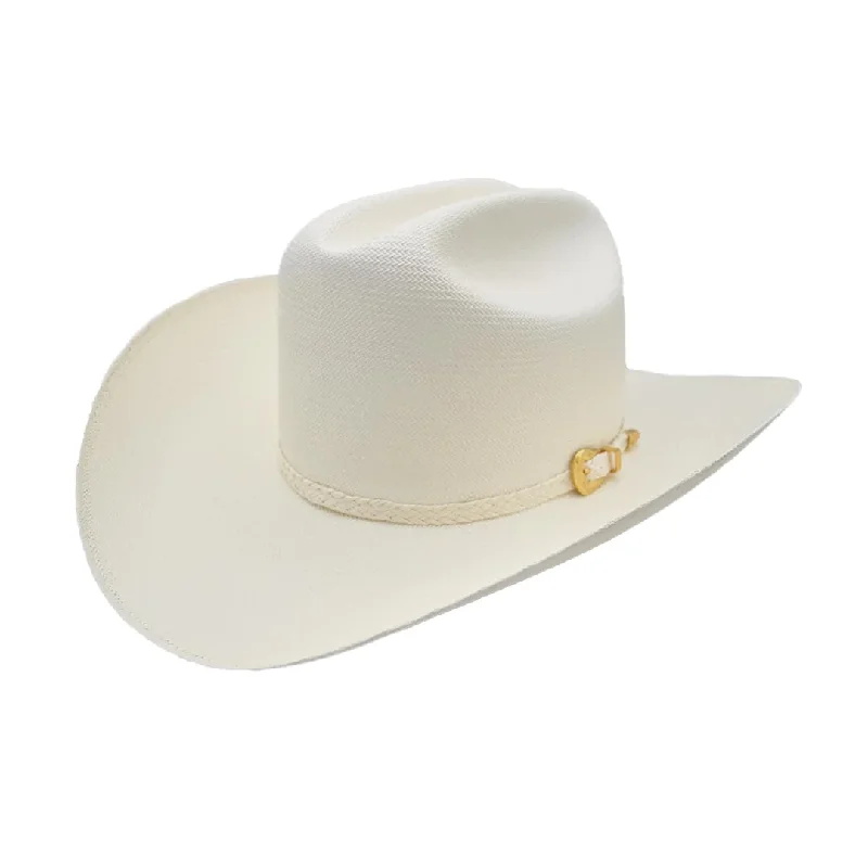 mens hats for outdoor yoga-Milano Men's Larry Mahan 20x Sonora 4 Straw Cowboy Hat