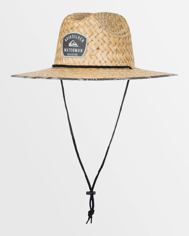 mens hats in organic cotton-Mens Waterman Outsider Straw Lifeguard Hat