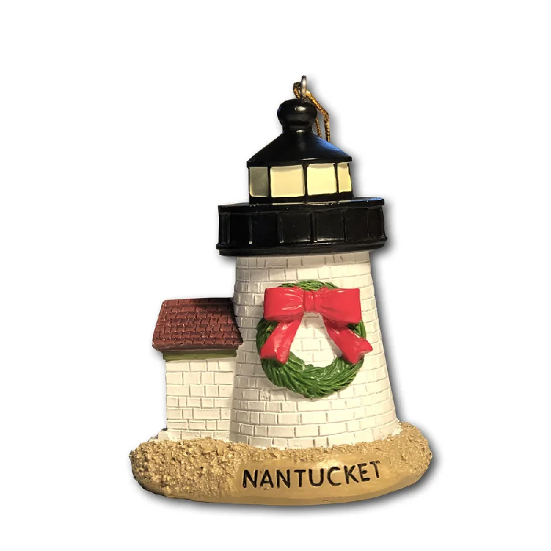 mens hats with pastel colors-Brant Point Lighthouse Ornament