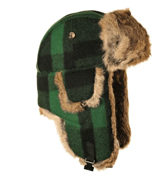 Wool Hats in spice tan-Mad Bomber Wool Plaid Bomber