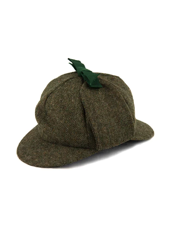 Wool Hats in thick merino-Sherlock British Wool Tweed Deerstalker Hat