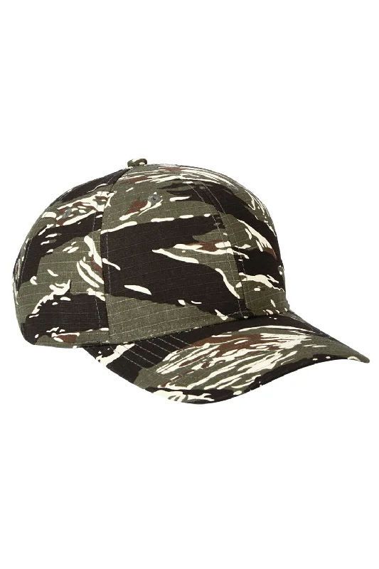 mens hats for cold weather-Big Accessories Mens Adjustable Hat - Tiger Camo