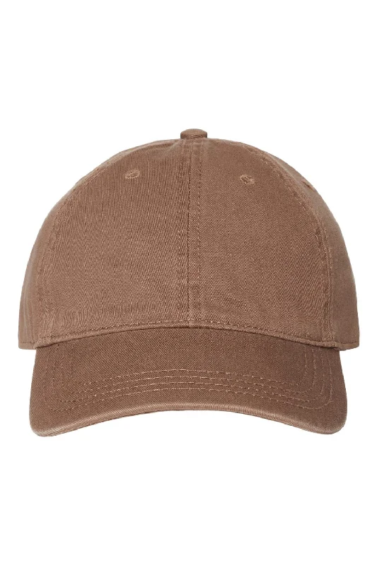 mens hats for mussel fishing-Cap America Mens Relaxed Adjustable Dad Hat - Brown