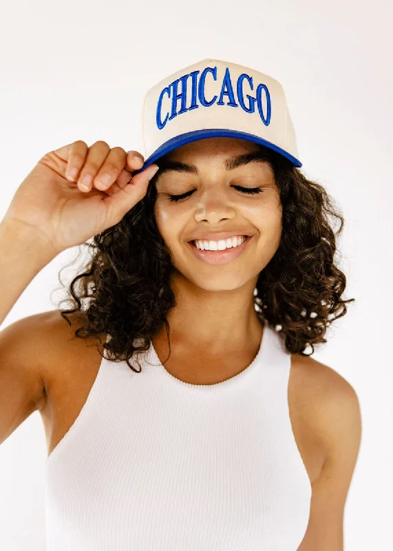 Baseball caps country music-Chicago Puff Baseball Cap - Royal Blue