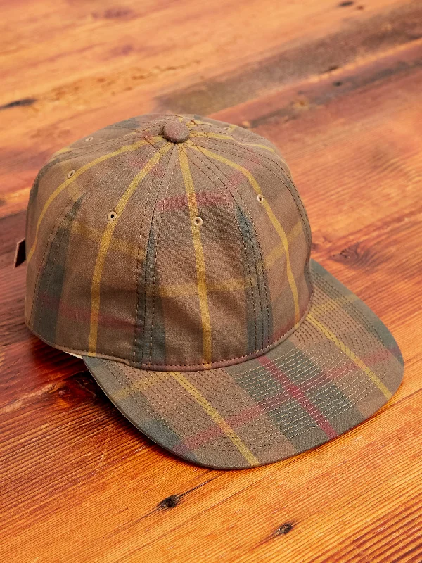 Lace headbands for men-Tartan Cap in Brown