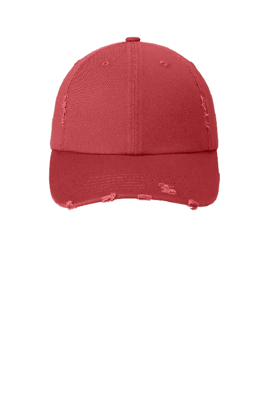 mens hats with reinforced crown-District Mens Adjustable Hat - Dashing Red