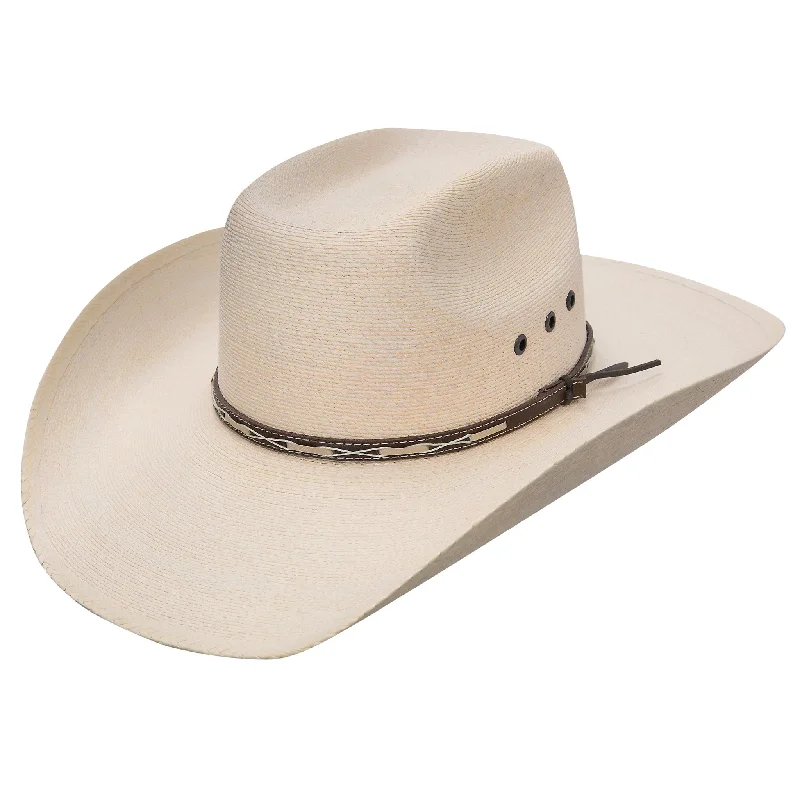 Beanies for outdoor runs-Stetson Square Stallion Straw Hat