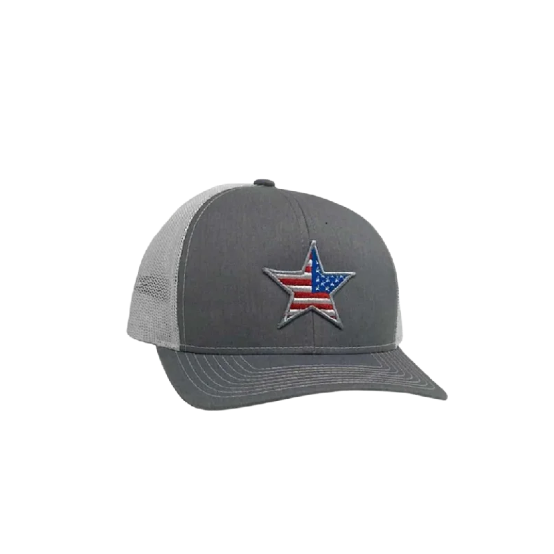 Beanies for casual looks-Oil Field Hats Usa Star White Cap