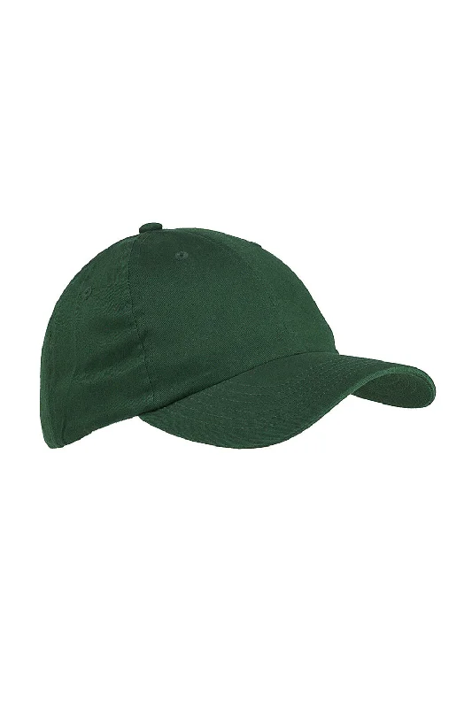 mens hats for beach-Big Accessories Mens Brushed Twill Adjustable Hat - Forest Green