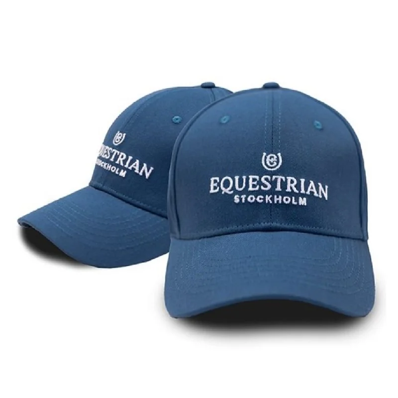 Beanies for college students-Equestrian Stockholm Cap Blue Meadow