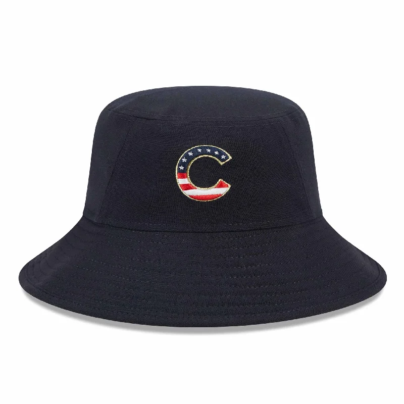 Bucket hats for petite sizes-Chicago Cubs 2023 4th Of July Bucket Hat