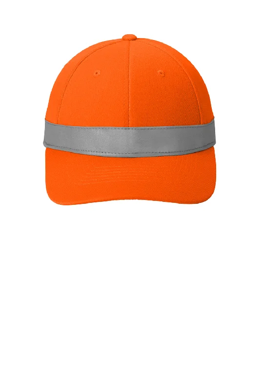 mens hats for charity events-CornerStone Mens Adjustable Hat - Safety Orange