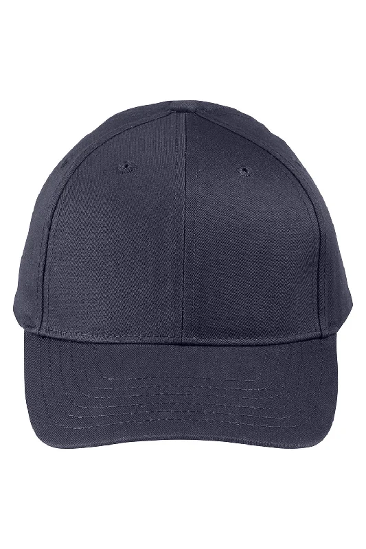 mens hats with sweatband-Big Accessories Mens Twill Snapback Hat - Navy Blue