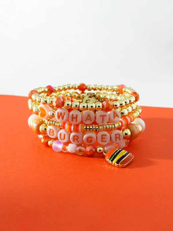 Running headbands for teens-Whataburger Erimish Bracelet Stack