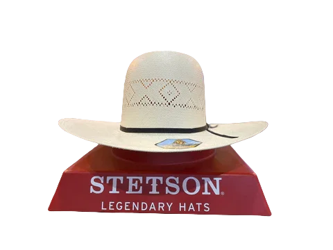 mens hats in taffeta-Stetson Men's Saddleman Natural Straw Hat