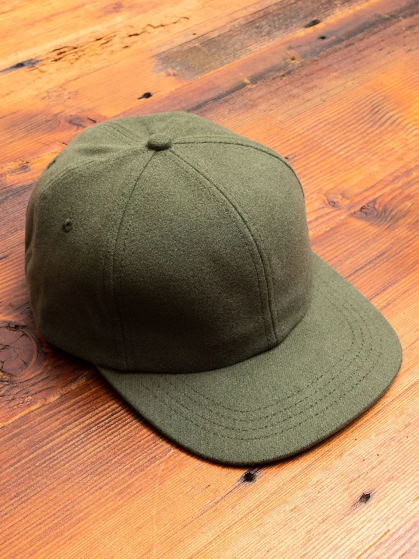 Lace headbands for kids-Military Flannel 6-Panel Hat in Olive