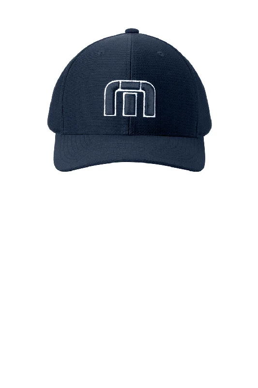 mens hats with cool patterns-TravisMathew Mens Front Icon Snapback Hat - Blue Nights