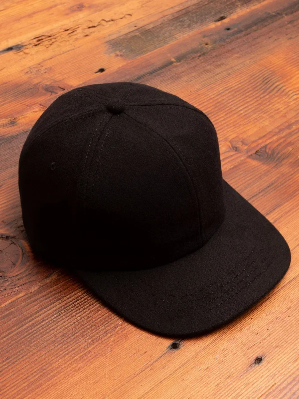 Beanies for cozy days-Military Flannel 6-Panel Hat in Black