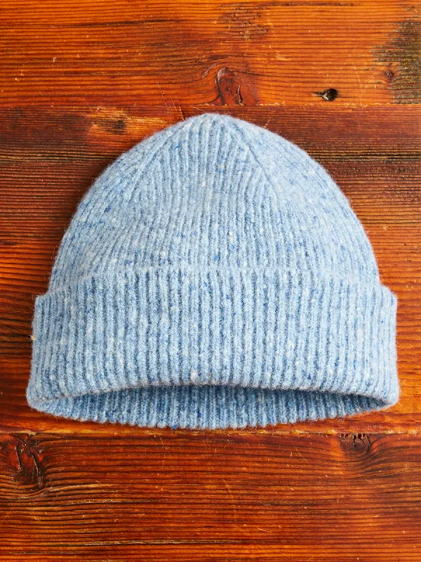 Wool Hats for winter strolls-"Out of the Blue" Wool Beanie in Mirage