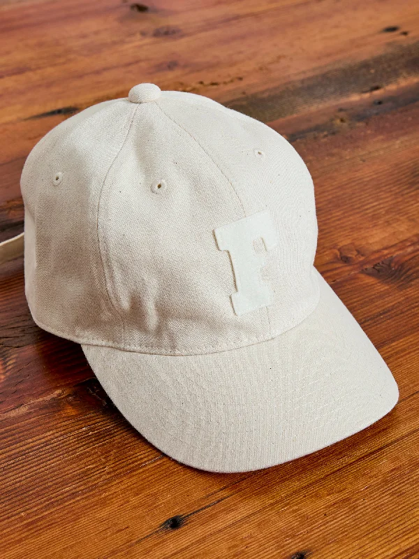 Baseball caps conference-Patch Denim Baseball Cap in Ecru