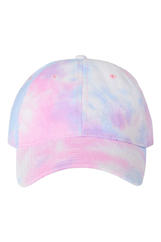 mens hats with smooth colors-Sportsman Mens Tie-Dye Adjustable Dad Hat - Cotton Candy