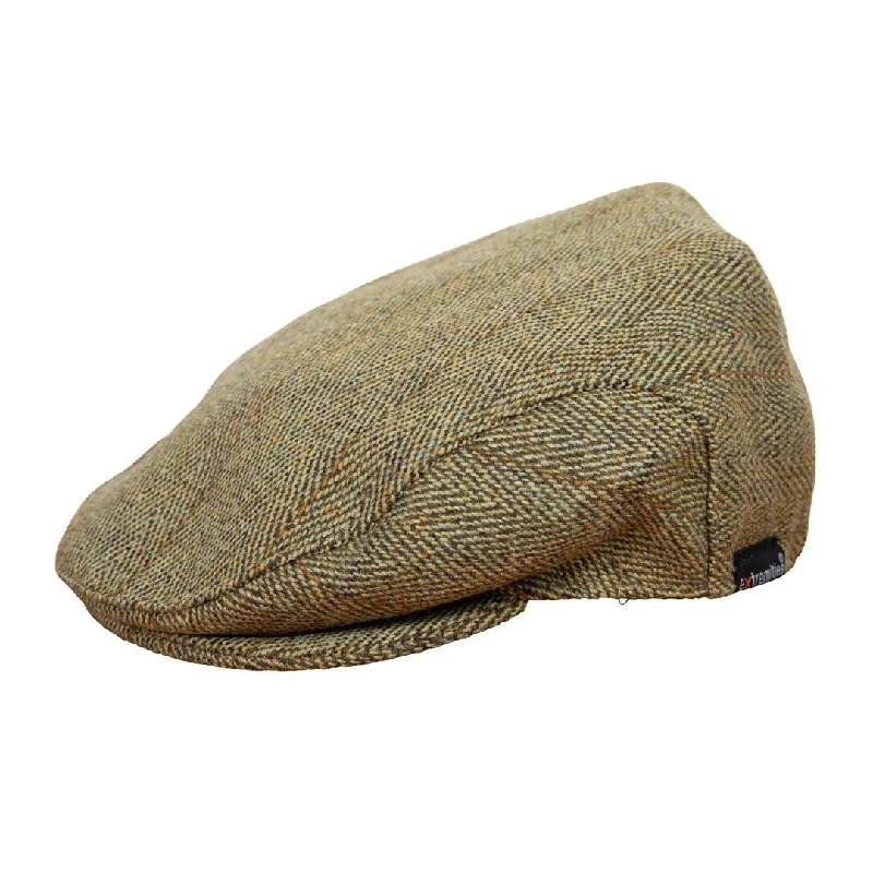 Non-slip headbands for kids-Extremities Woburn Tweed Flat Cap