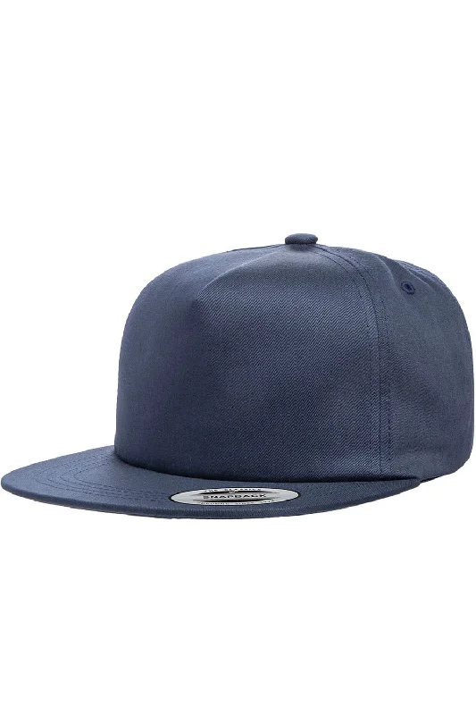 mens hats with unstructured fit-Yupoong Mens Adjustable Hat - Navy Blue