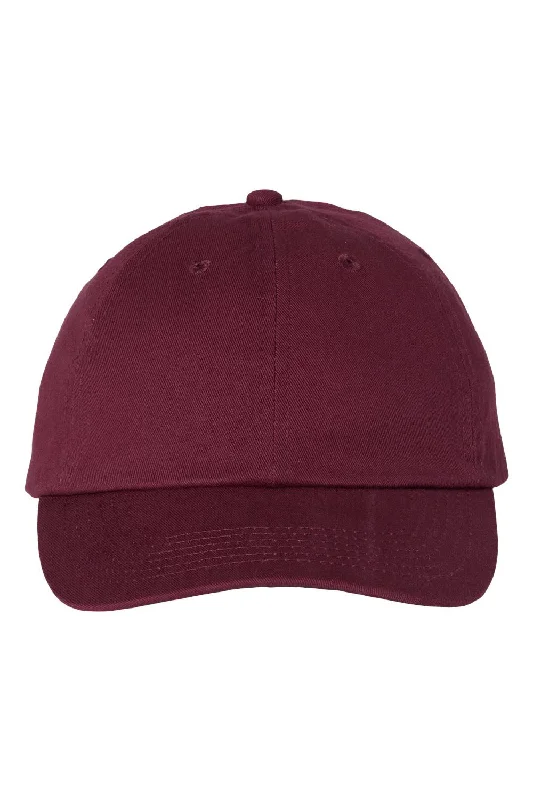 mens hats for trivia nights-Valucap Mens Adult Bio-Washed Classic Adjustable Dad Hat - Maroon