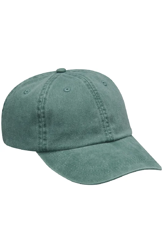 mens hats with deep crown-Adams Mens Adjustable Hat - Forest Green