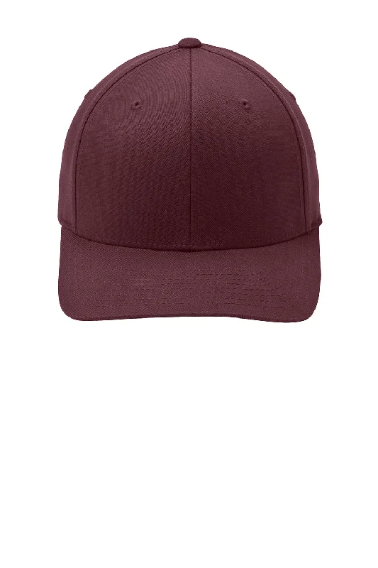 mens hats with refined colors-Port Authority Mens Stretch Fit Hat - Maroon