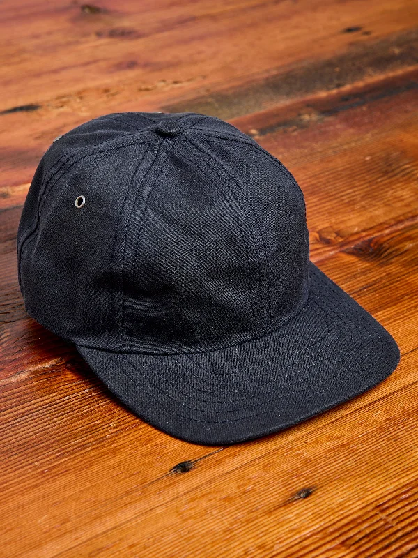 Baseball caps silk accent-Baseball Hat in Wax Cotton Navy