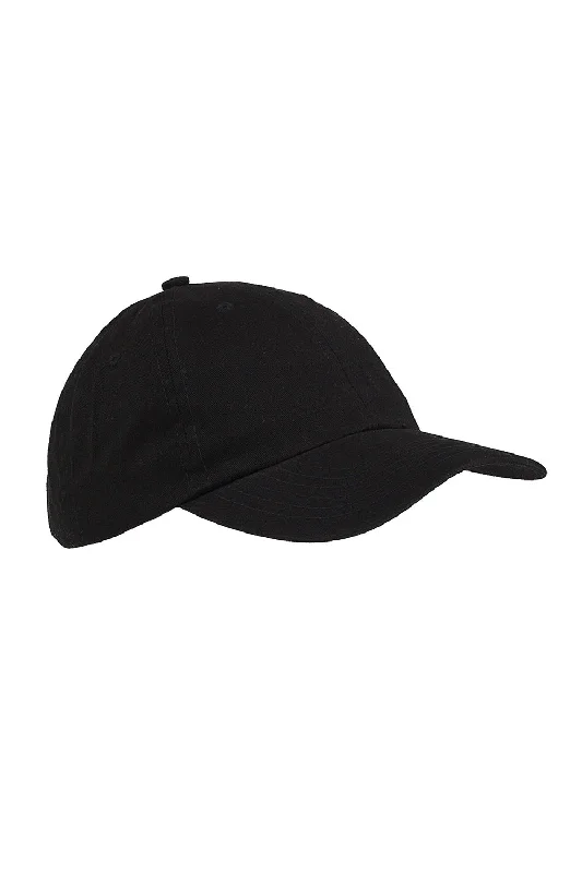 mens hats for food trucks-Big Accessories Mens Brushed Twill Adjustable Hat - Black