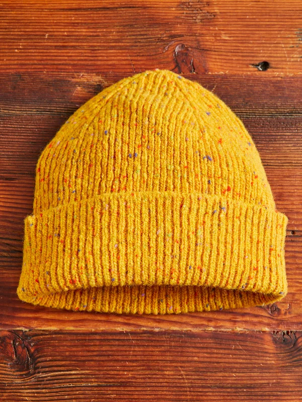 Wool Hats for snowy peaks-"Out of the Blue" Wool Beanie in Goldeneye