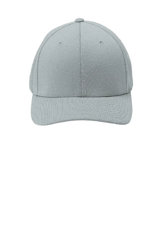 mens hats for large heads-Sport-Tek Mens Cool & Dry Moisture Wicking Stretch Fit Hat - Heather Grey