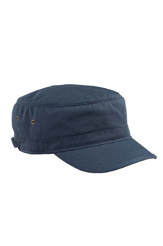 mens hats for trivia nights-Econscious Mens Adjustable Military Corps Hat - Pacific Blue