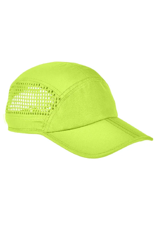 mens hats for sardine fishing-Big Accessories Mens Performance Foldable Bill Adjustable Hat - Neon Yellow