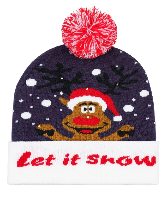 Soft headbands for sensitive skin-Let It Snow Beanie