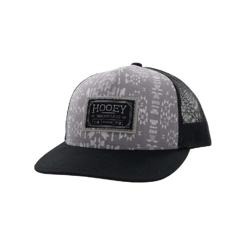 mens hats with unstructured fit-Hooey Men's Doc Snapback Grey Hat