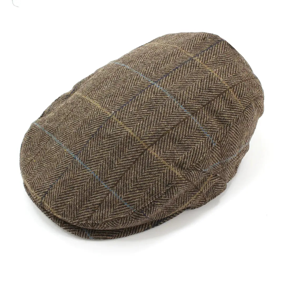 Boho headbands for teens-British Bag Co. Herringbone Check Flat Cap